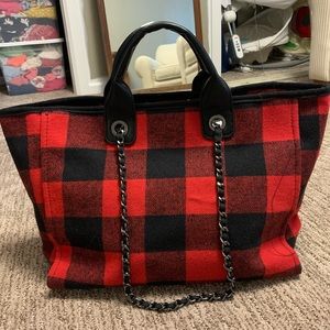 Buffalo plaid purse